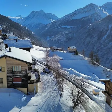 Tsandelanne Avec Terrasse Panoramique, Val D'herens 아파트